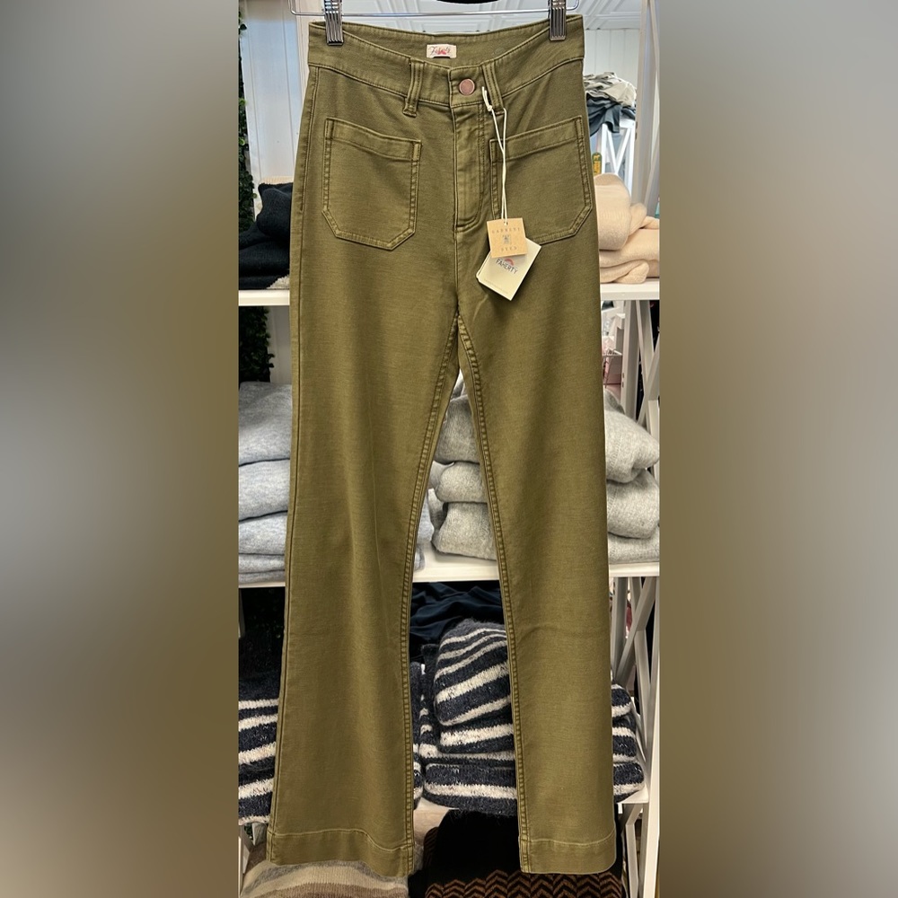 Faherty - Stretch Terry Patch Pocket Pant Olive Green - Picture 4 of 7